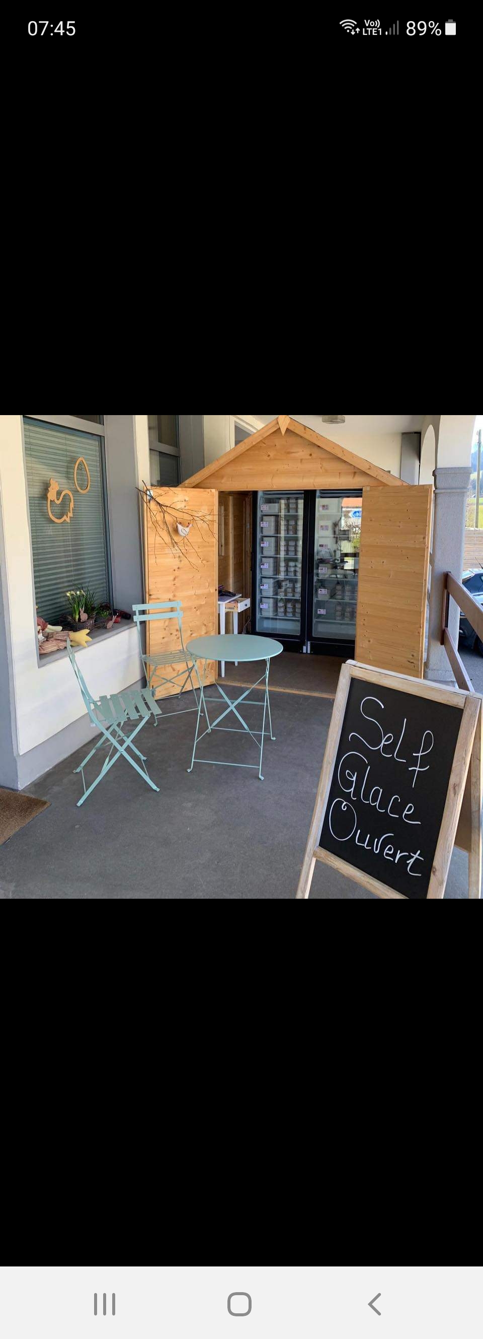 Self-service glaces maison, fromagerie de Vaulruz